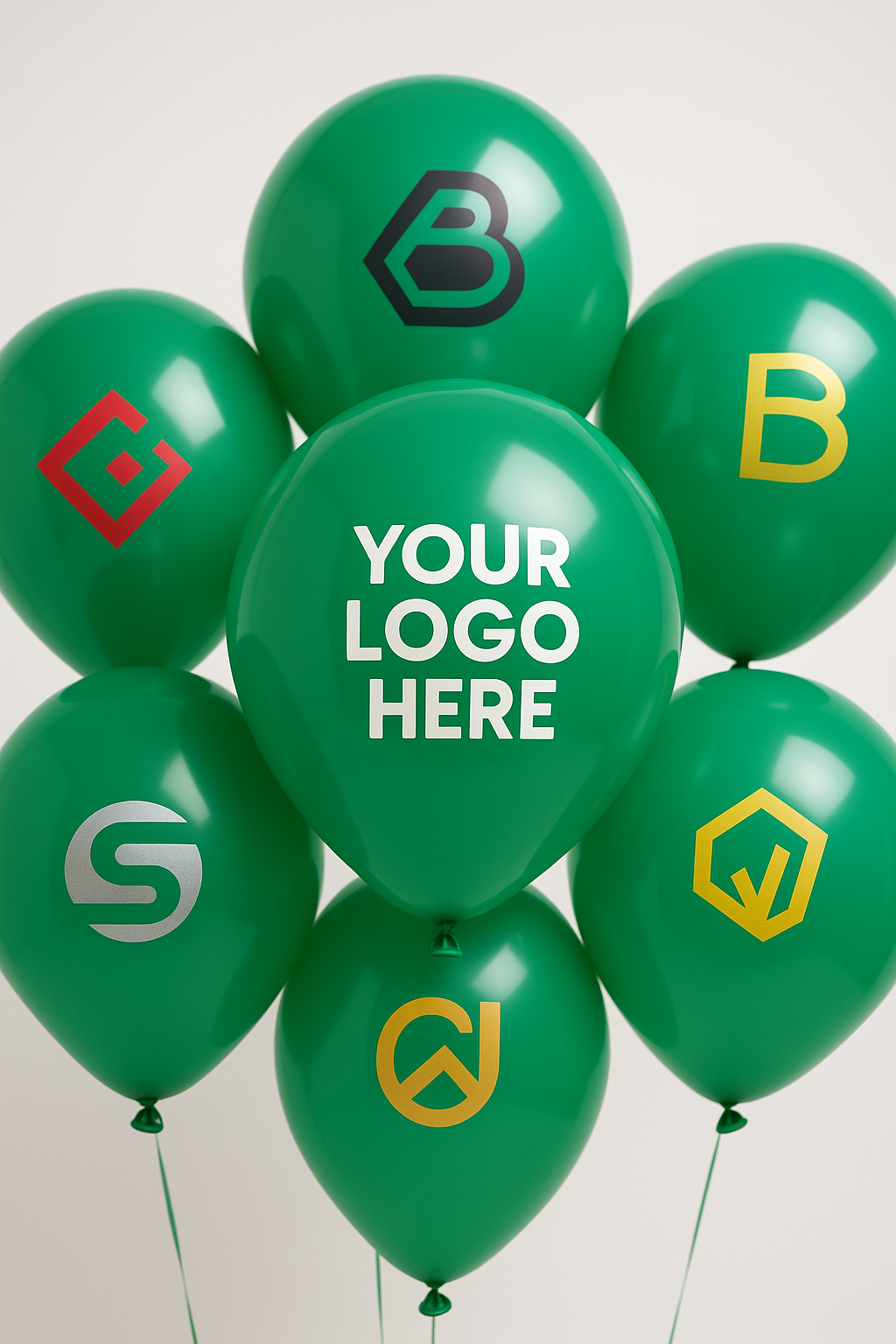 Custom Logo Printed Balloon Green for Unique Branding and Events