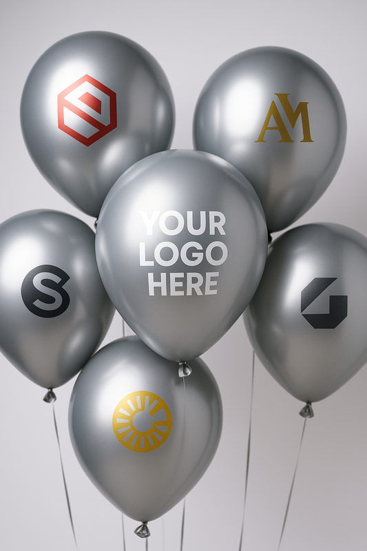 Custom Logo Printed Balloon Silver for Unique Branding Solutions