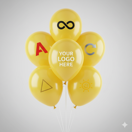 Custom Logo Printed Balloon Yellow for Your Brand Promotion