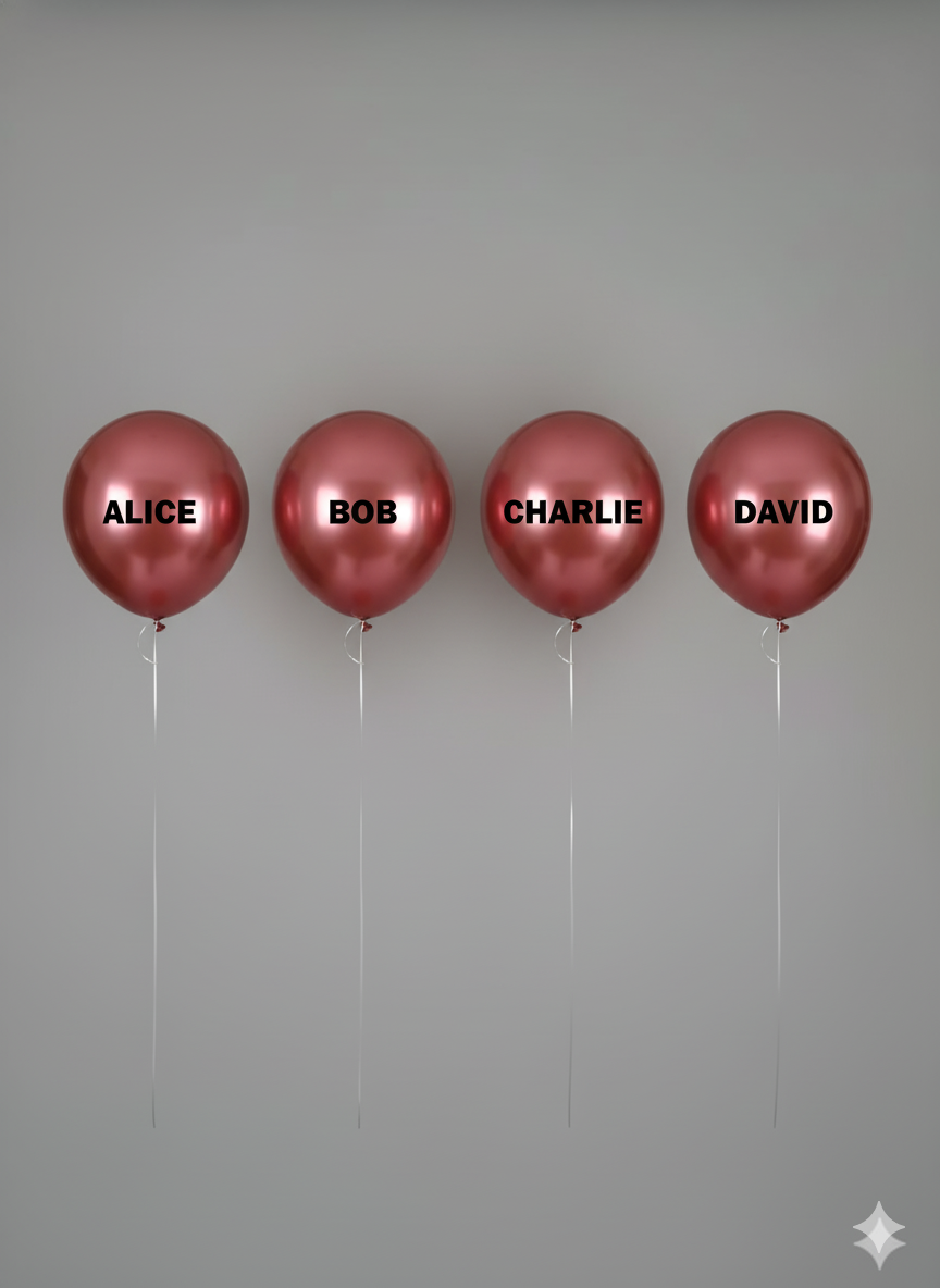 Custom Name Printed Chrome Rose Gold Balloon for Personalized Celebrations