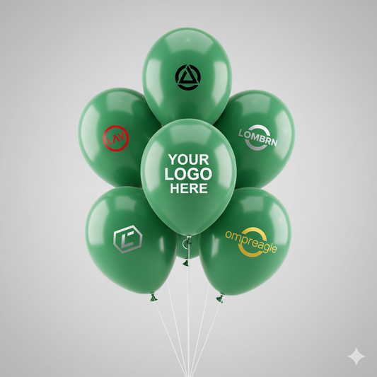 Custom Logo Printed Balloon Green for Unique Branding and Events