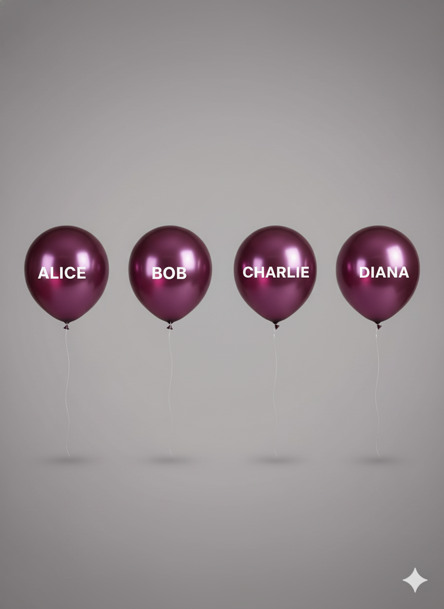 Custom Name Printed Purple Chrome Balloon for Unique Celebrations