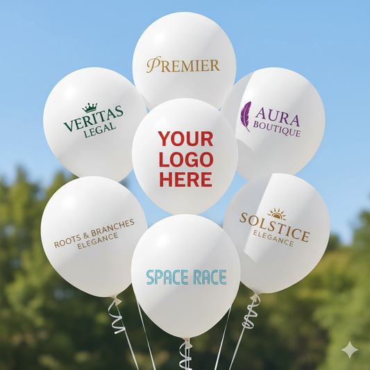 Custom Logo Printed Balloon White - Perfect for Promotions and Events