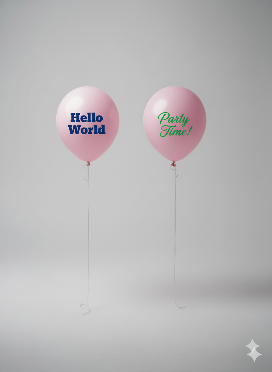 Custom Name Printed Pastel Pink Balloon for Personalized Celebrations
