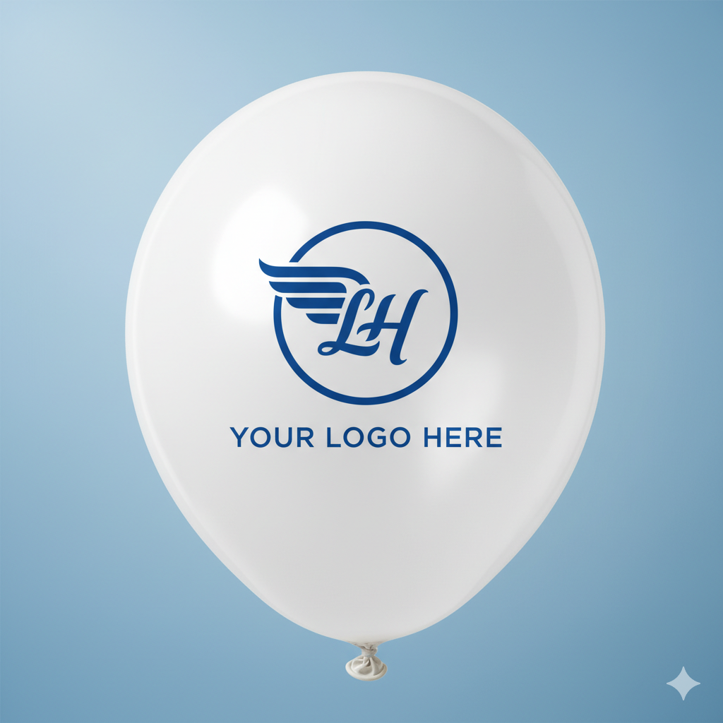 Custom Logo Printed Balloon White - Perfect for Promotions and Events