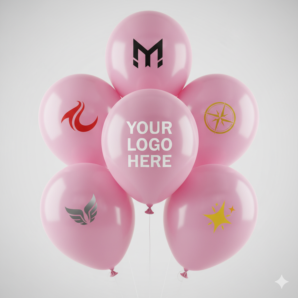 Custom Logo Printed Balloon Pink - Perfect for Events and Promotions