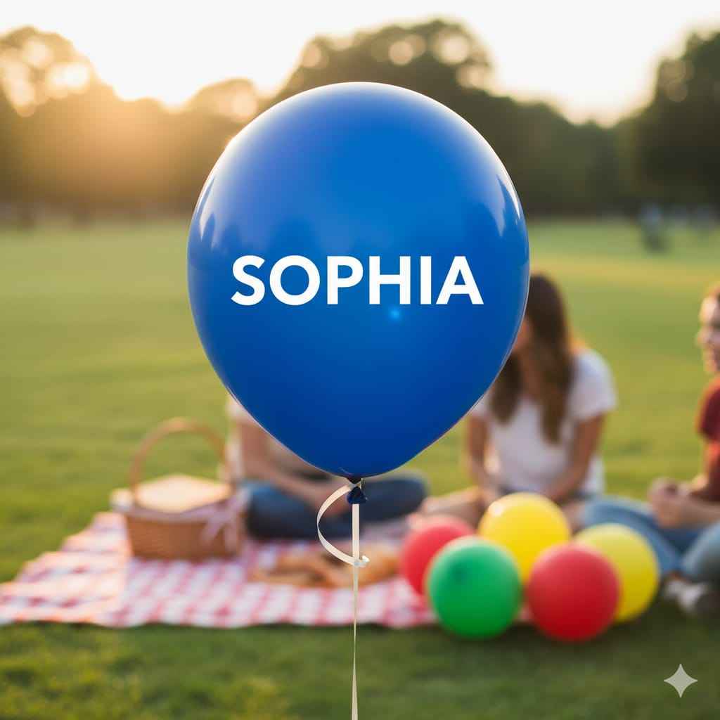 Custom Blue Balloon with Name - Personalized Balloon for Any Occasion