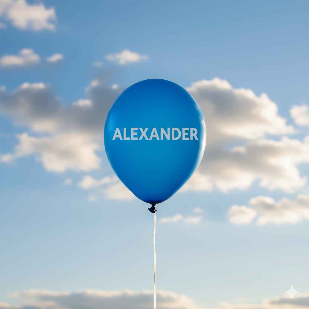 Custom Blue Balloon with Name - Personalized Balloon for Any Occasion