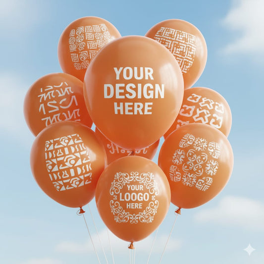 Custom Design Printed Balloon Orange - Unique and Vibrant Celebratory Decor
