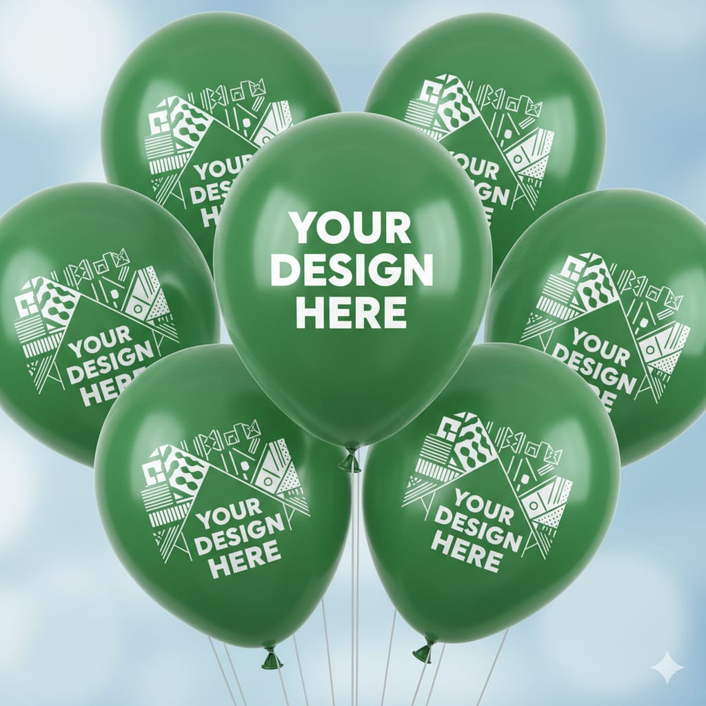 Custom Design Printed Balloon Green - Create Your Unique Celebration Decor