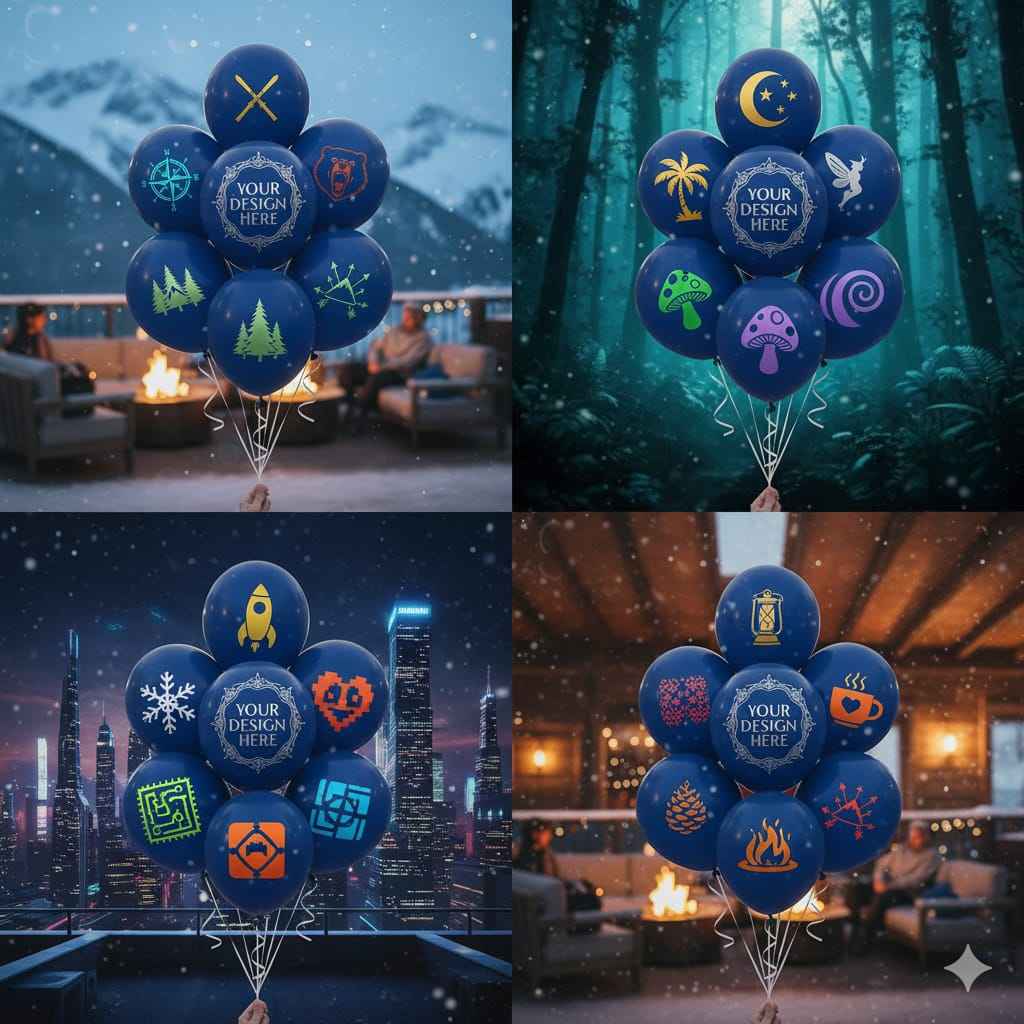 Custom Design Printed Balloon Blue for Your Special Events