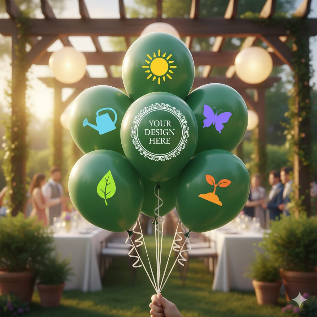 Custom Design Printed Balloon Green - Create Your Unique Celebration Decor