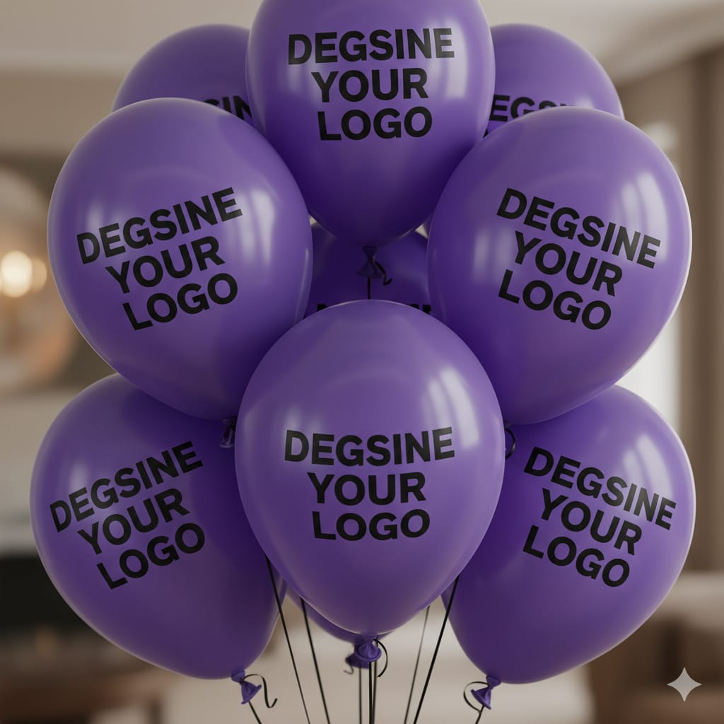 Custom Design Printed Balloon Purple for Every Celebration