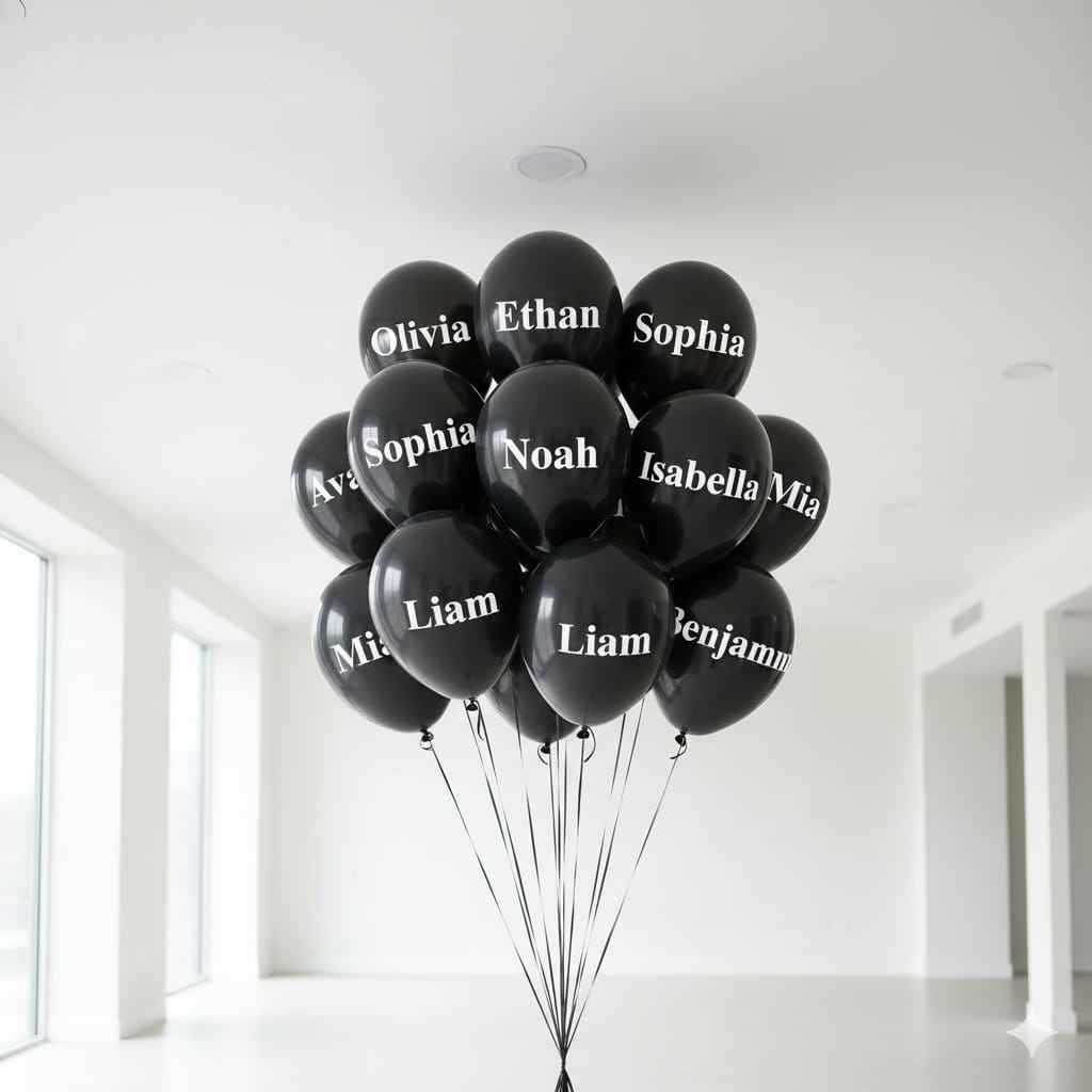 Custom Printed Black Balloon for Personalized Celebrations and Unique Events