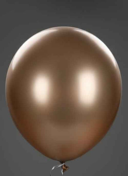 Custom Name Printed Metallic Copper Chrome Balloon for Unique Celebrations