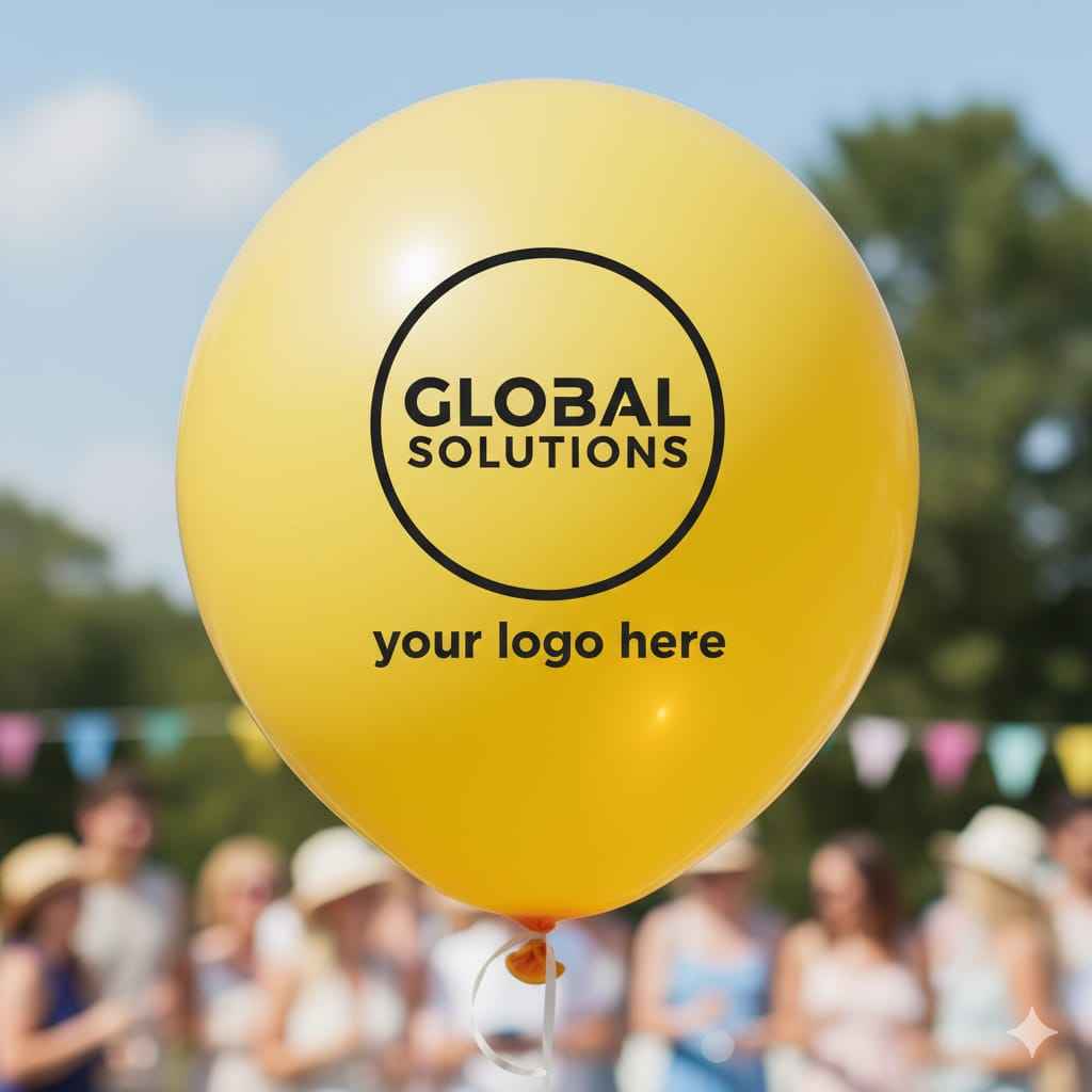 Custom Logo Printed Balloon Yellow for Your Brand Promotion