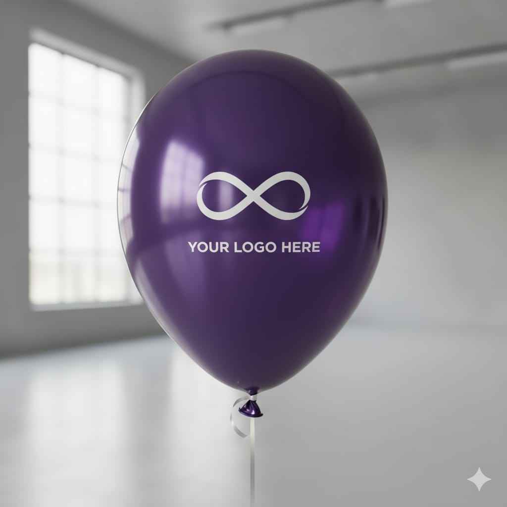 Custom Logo Printed Balloon Purple - Personalize Your Events with Vibrant Custom Balloons