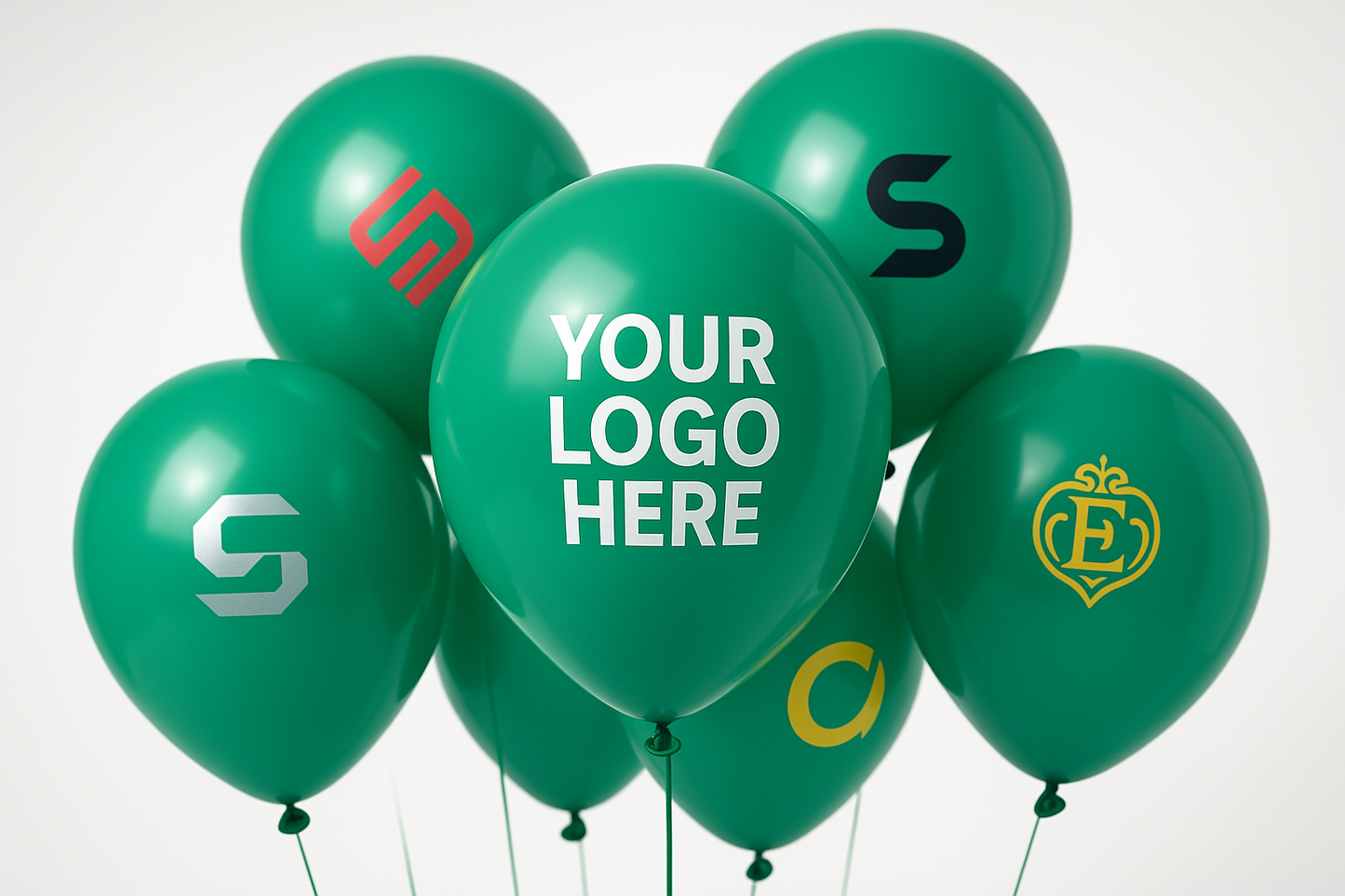 Custom Logo Printed Balloon Green for Unique Branding and Events