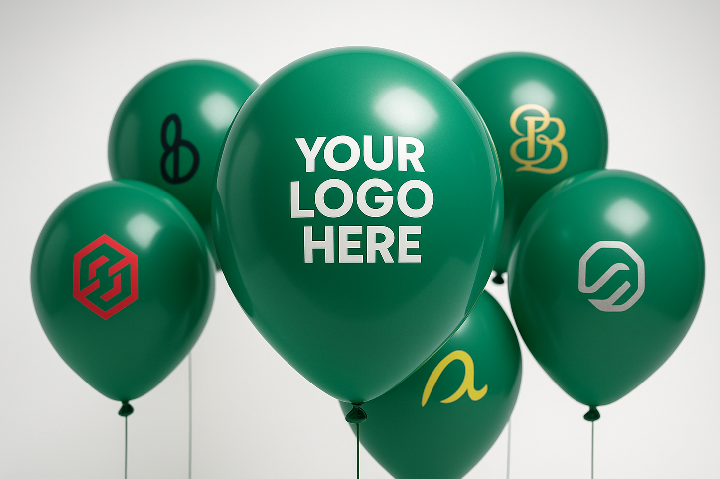 Custom Logo Printed Balloon Green for Unique Branding and Events