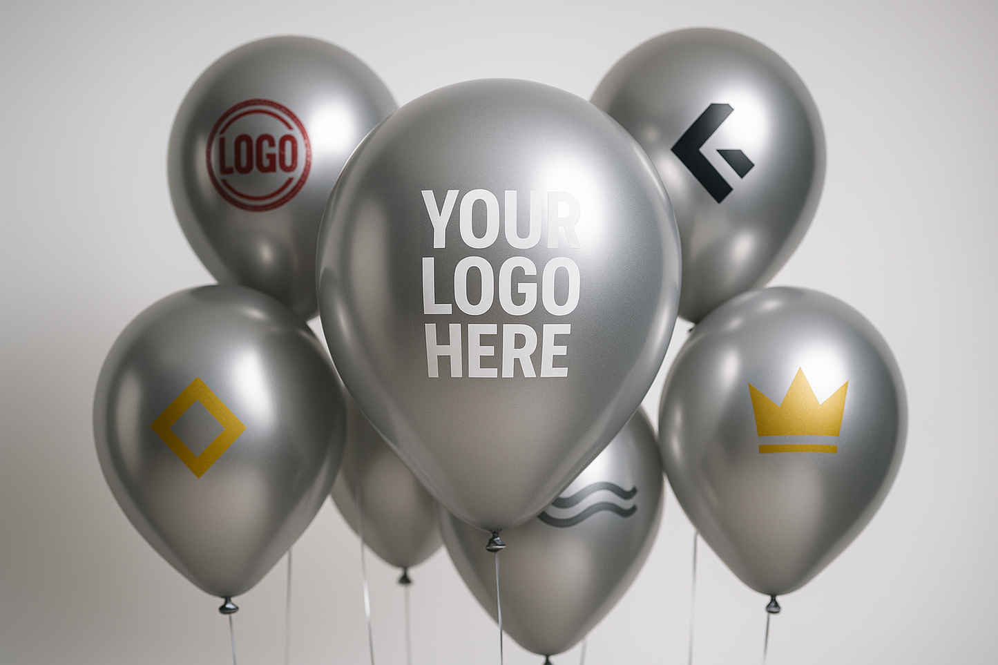 Custom Logo Printed Balloon Silver for Unique Branding Solutions