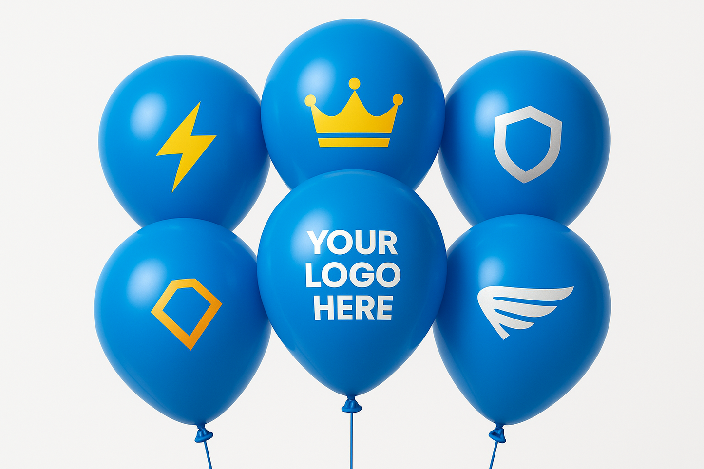 Custom Logo Printed Balloon Blue – Perfect for Promotions and Events