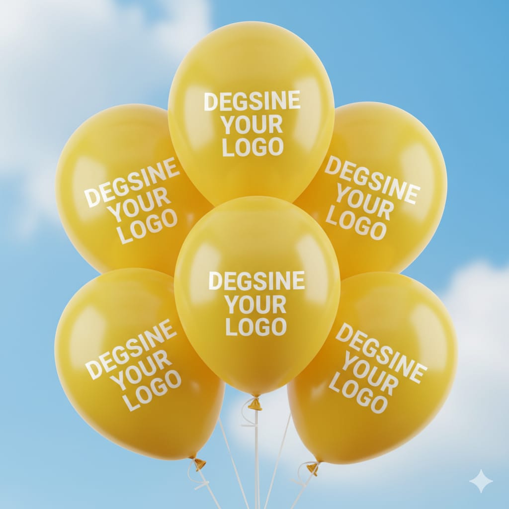 Custom Design Printed Balloon Yellow - Unique Party Decorations