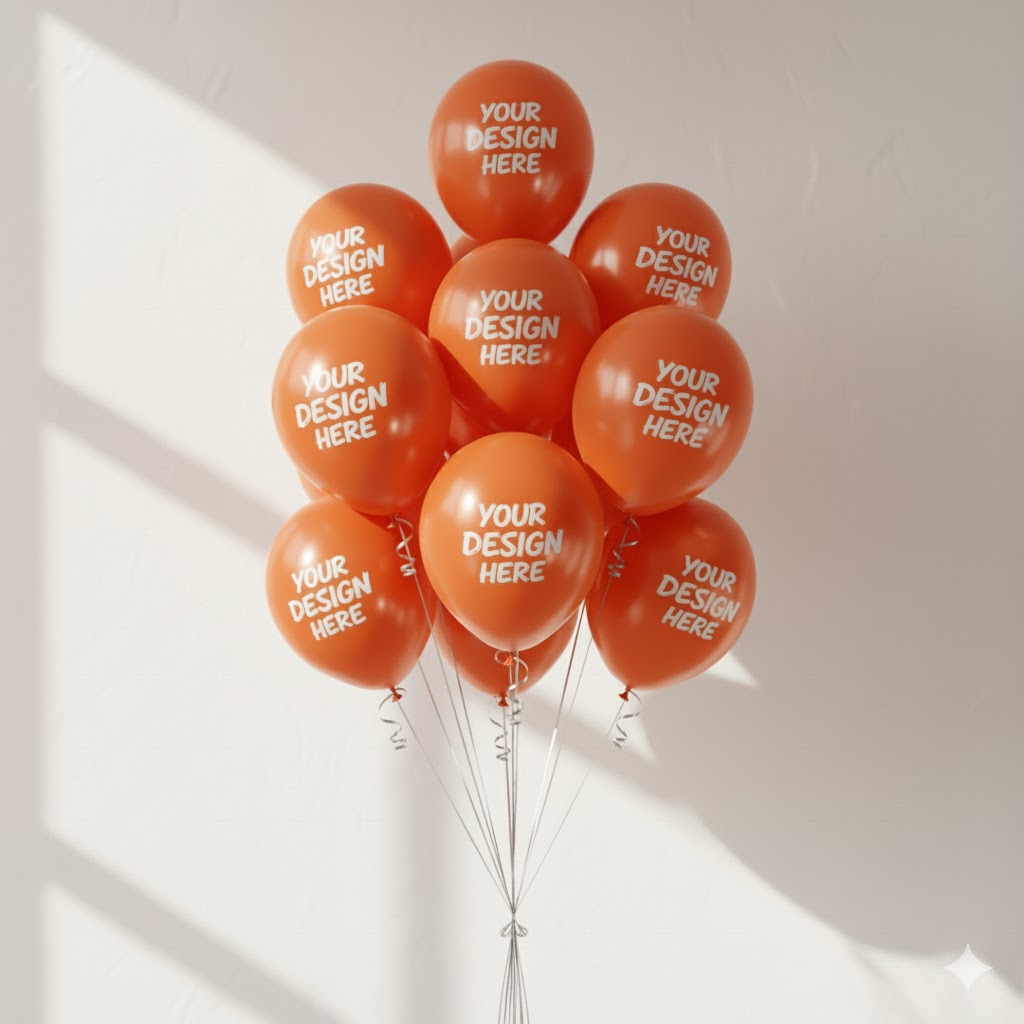 Custom Design Printed Balloon Orange - Unique and Vibrant Celebratory Decor