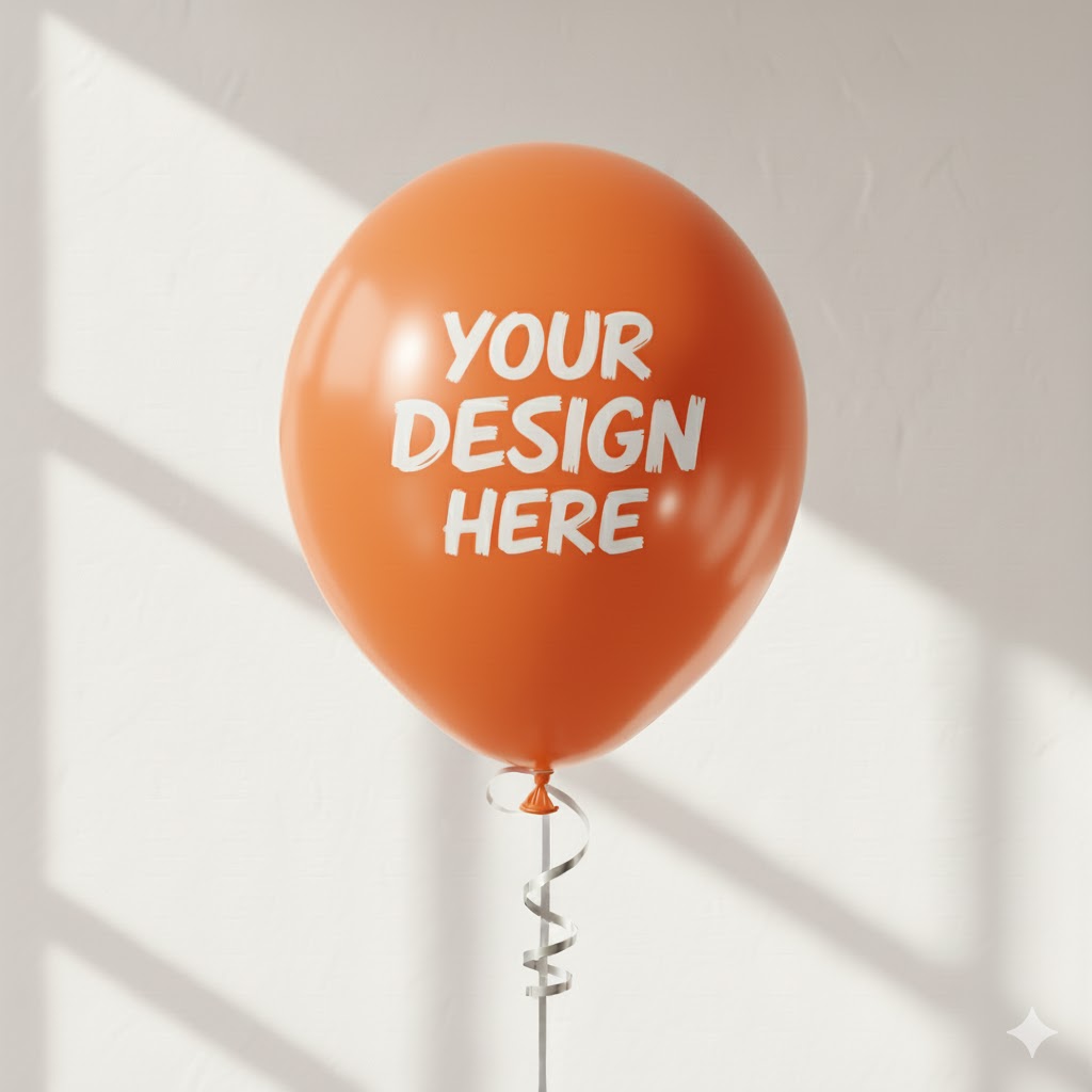 Custom Design Printed Balloon Orange - Unique and Vibrant Celebratory Decor