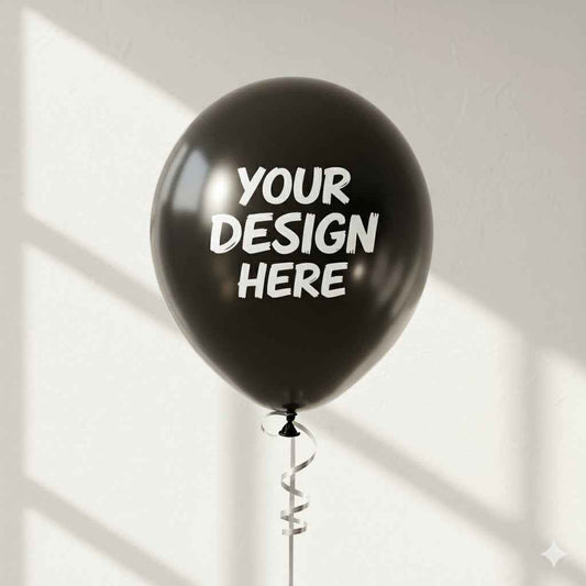 Custom Design Printed Balloon Black - Unique Personalized Decor for Any Occasion