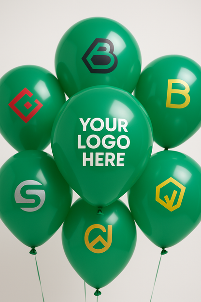 Custom Logo Printed Balloon Green for Unique Branding and Events