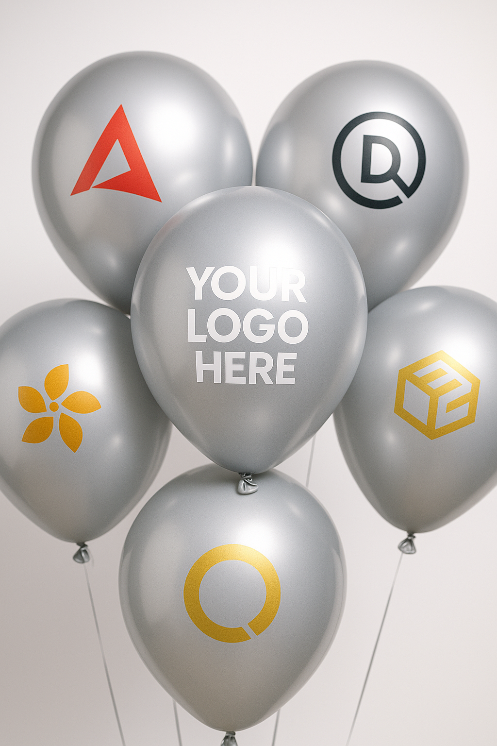 Custom Logo Printed Balloon Silver for Unique Branding Solutions