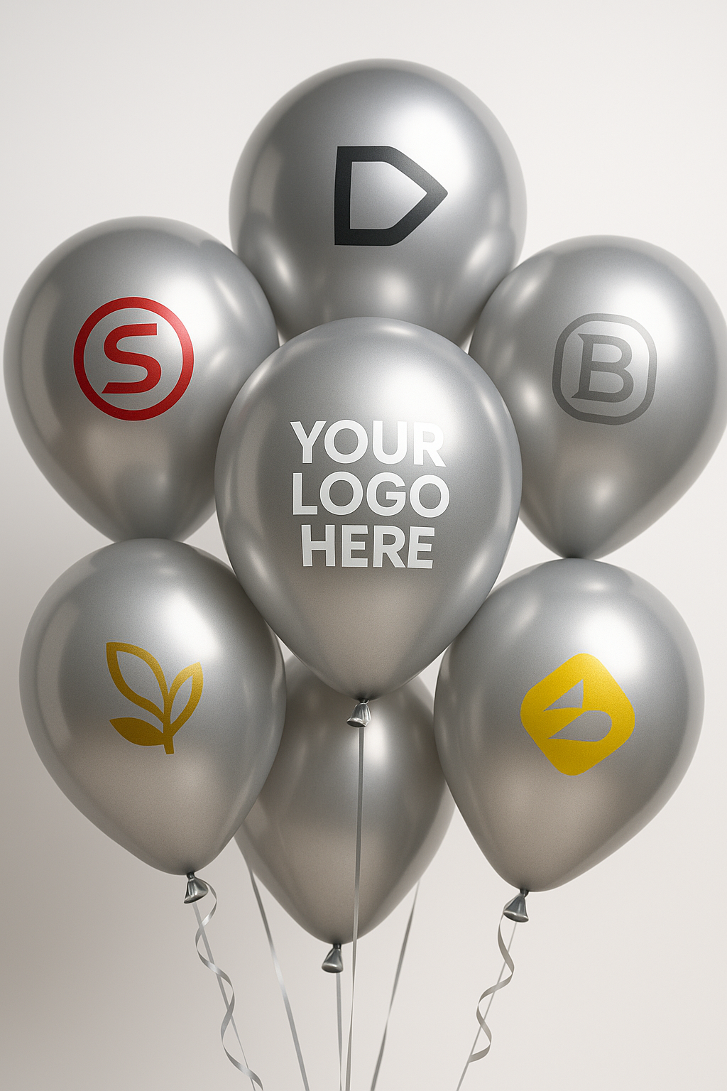 Custom Logo Printed Balloon Silver for Unique Branding Solutions