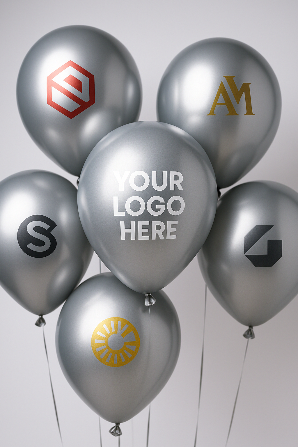 Custom Logo Printed Balloon Silver for Unique Branding Solutions