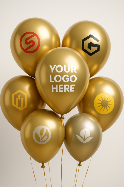 Custom Logo Printed Balloon Golden - Perfect for Events and Branding