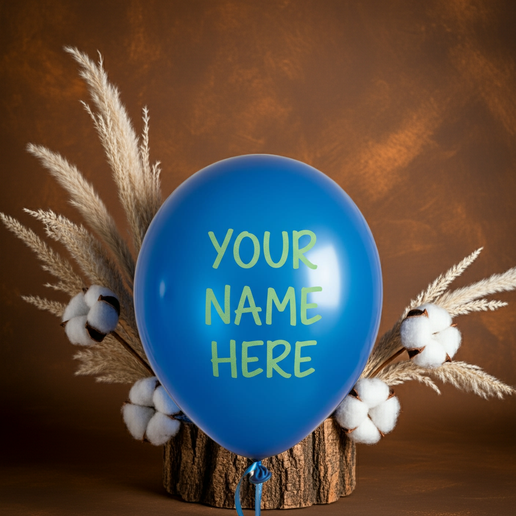 Custom Blue Balloon with Name - Personalized Balloon for Any Occasion