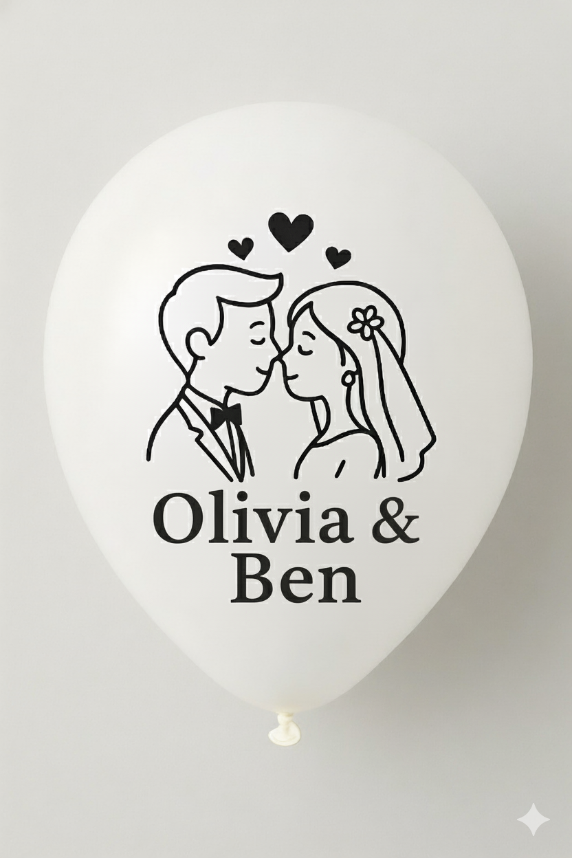 Loved Name Balloons White for Celebrating Special Moments