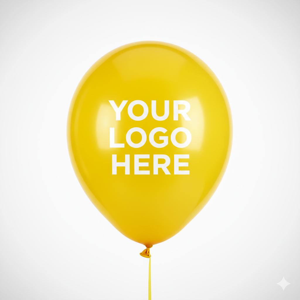 Custom Logo Printed Balloon Yellow for Your Brand Promotion
