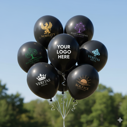 Custom Logo Printed Balloon Black - Elevate Your Brand with Customizable Balloons