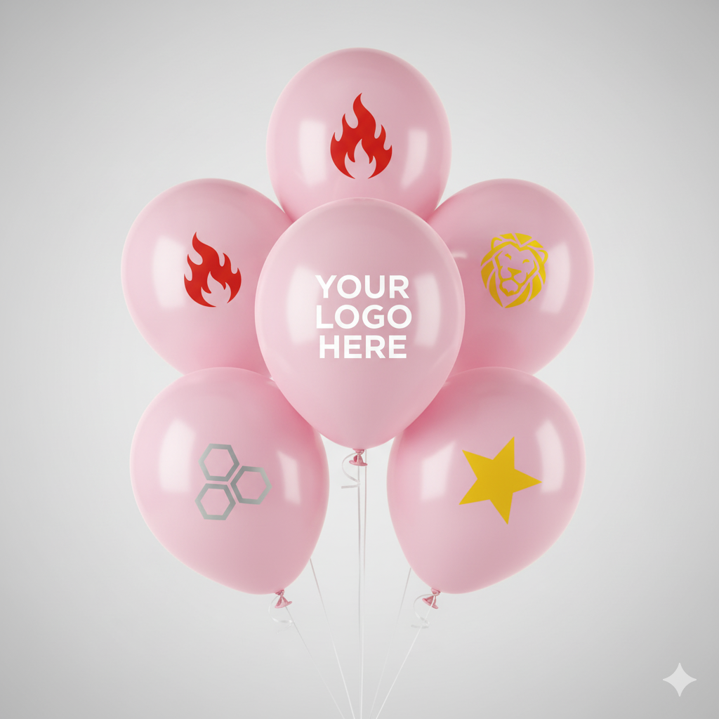 Custom Logo Printed Balloon Pink - Perfect for Events and Promotions