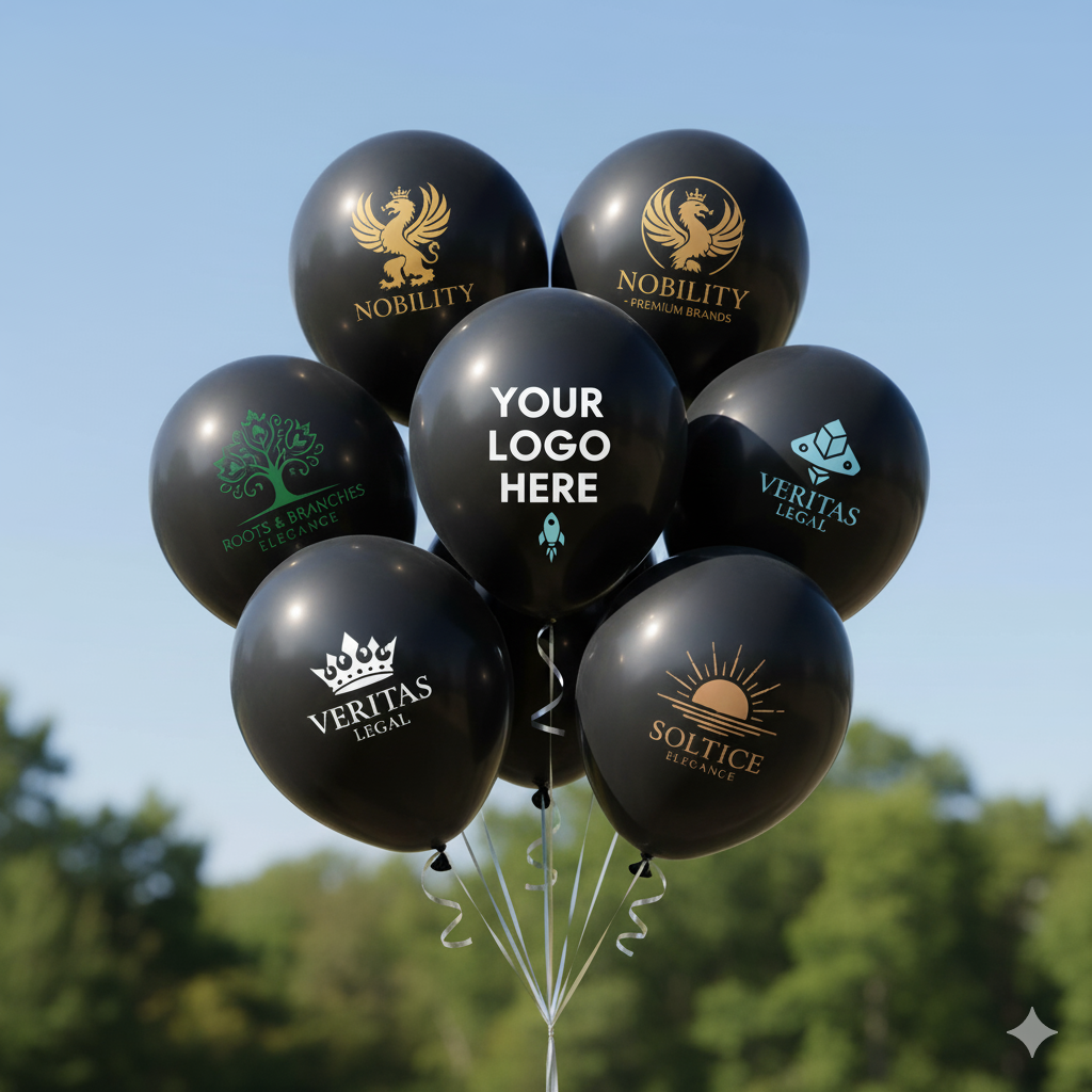 Custom Logo Printed Balloon Black - Elevate Your Brand with Customizable Balloons