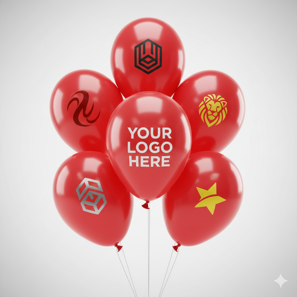 Custom Logo Printed Balloon Red – Perfect for Promotions and Events