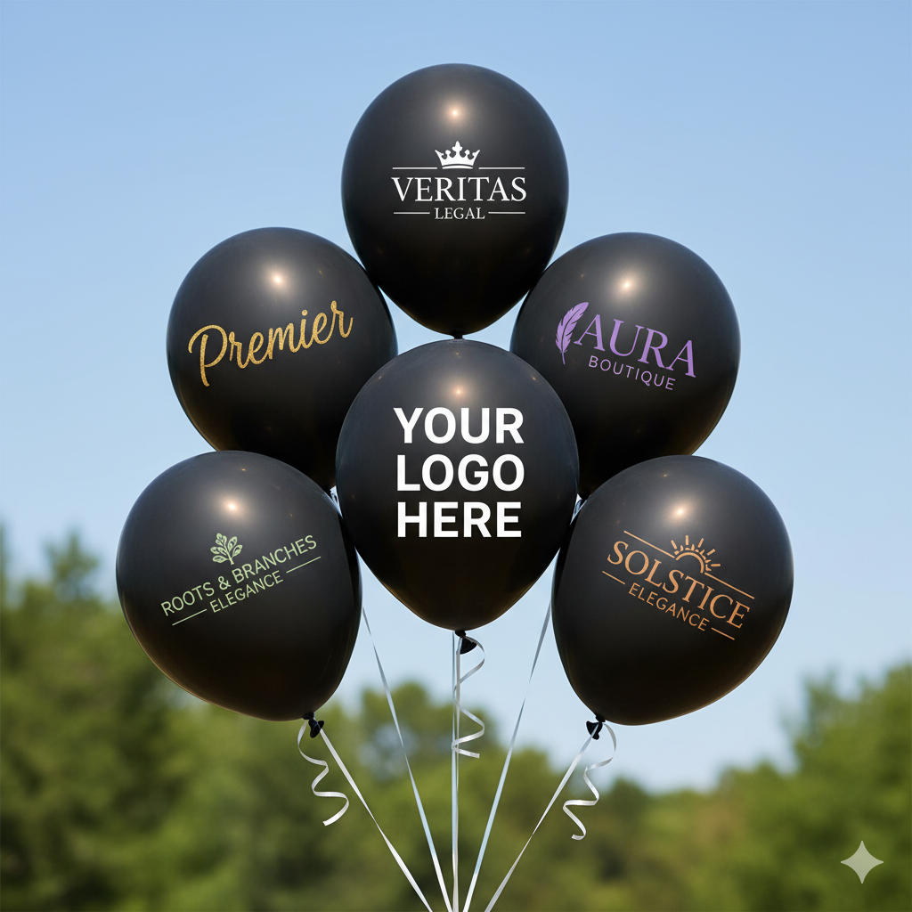 Custom Logo Printed Balloon Black - Elevate Your Brand with Customizable Balloons