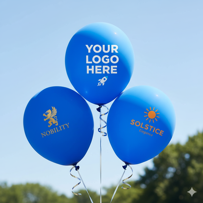 Custom Logo Printed Balloon Blue – Perfect for Promotions and Events