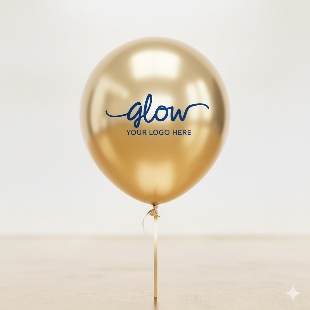Custom Logo Printed Balloon Golden - Perfect for Events and Branding