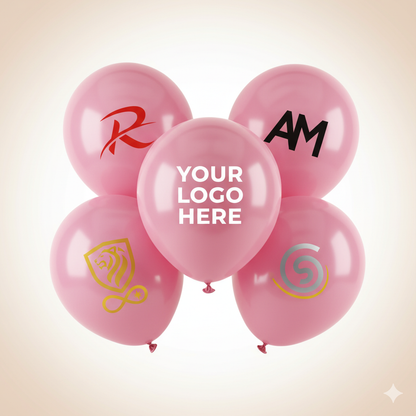 Custom Logo Printed Balloon Pink - Perfect for Events and Promotions