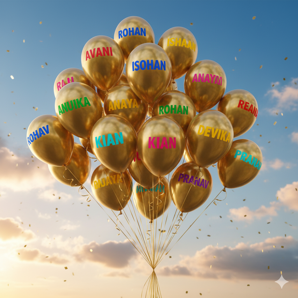 Custom Name Printed Golden Chrome Balloon for Unique Celebrations