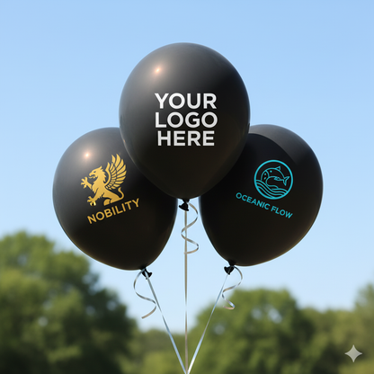 Custom Logo Printed Balloon Black - Elevate Your Brand with Customizable Balloons