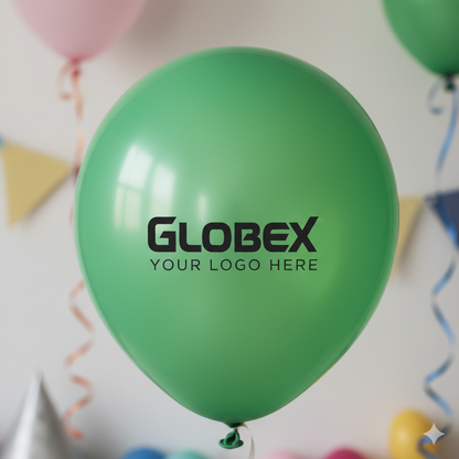 Custom Logo Printed Balloon Green for Unique Branding and Events