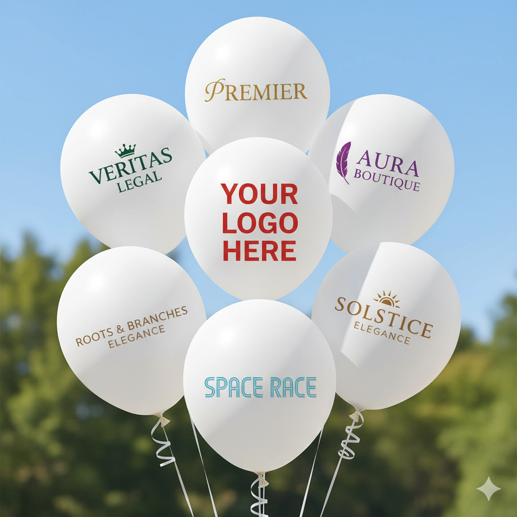 Custom Logo Printed Balloon White - Perfect for Promotions and Events