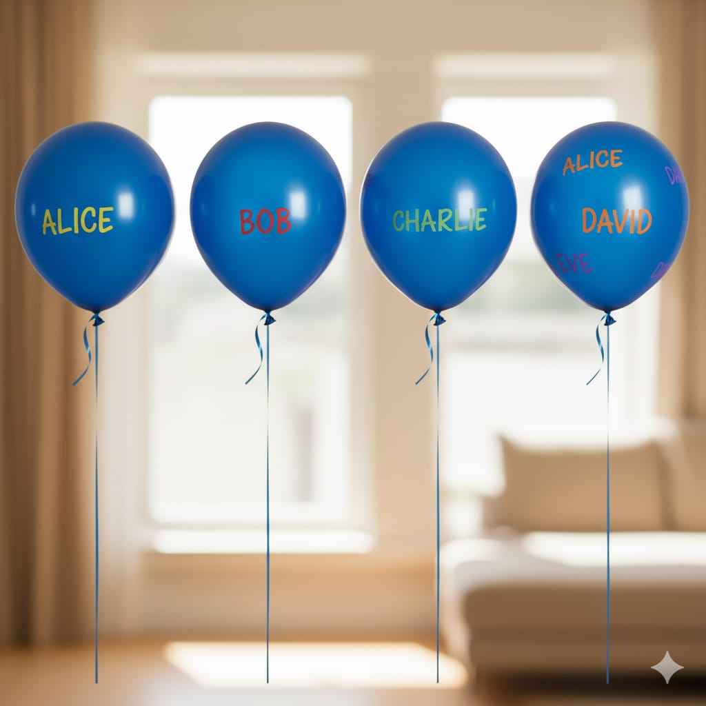 Custom Blue Balloon with Name - Personalized Balloon for Any Occasion